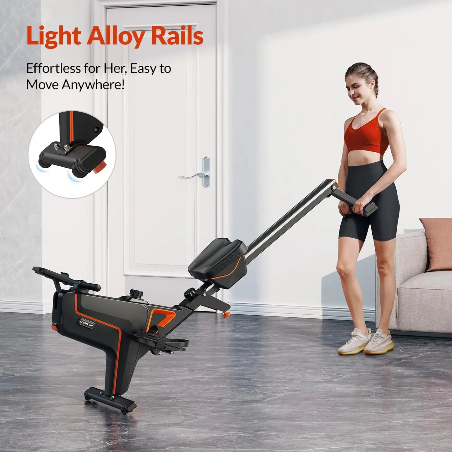UTRYUP Magnetic Rowing Machine with 16 Levels of Resistance