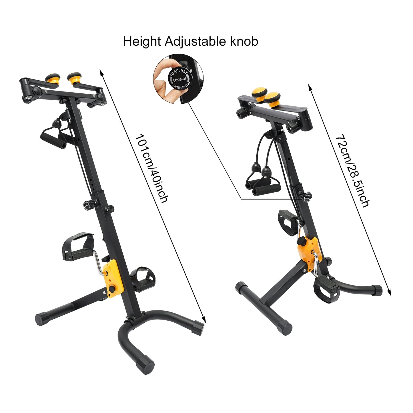 Indoor Mini Fitness Exercise Bike Treadmill Vertical Rehabilitation Bicycle Handrail Cycling Stepper Leg Pedal Trainer