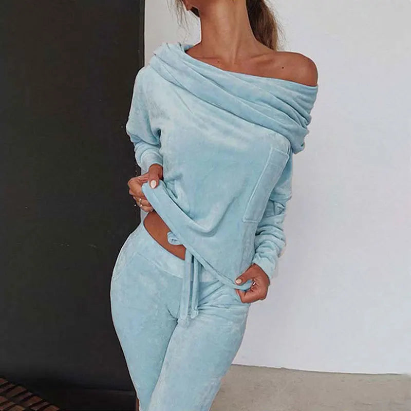 Spring Women's Zip Up Hoodie and Jogging Set