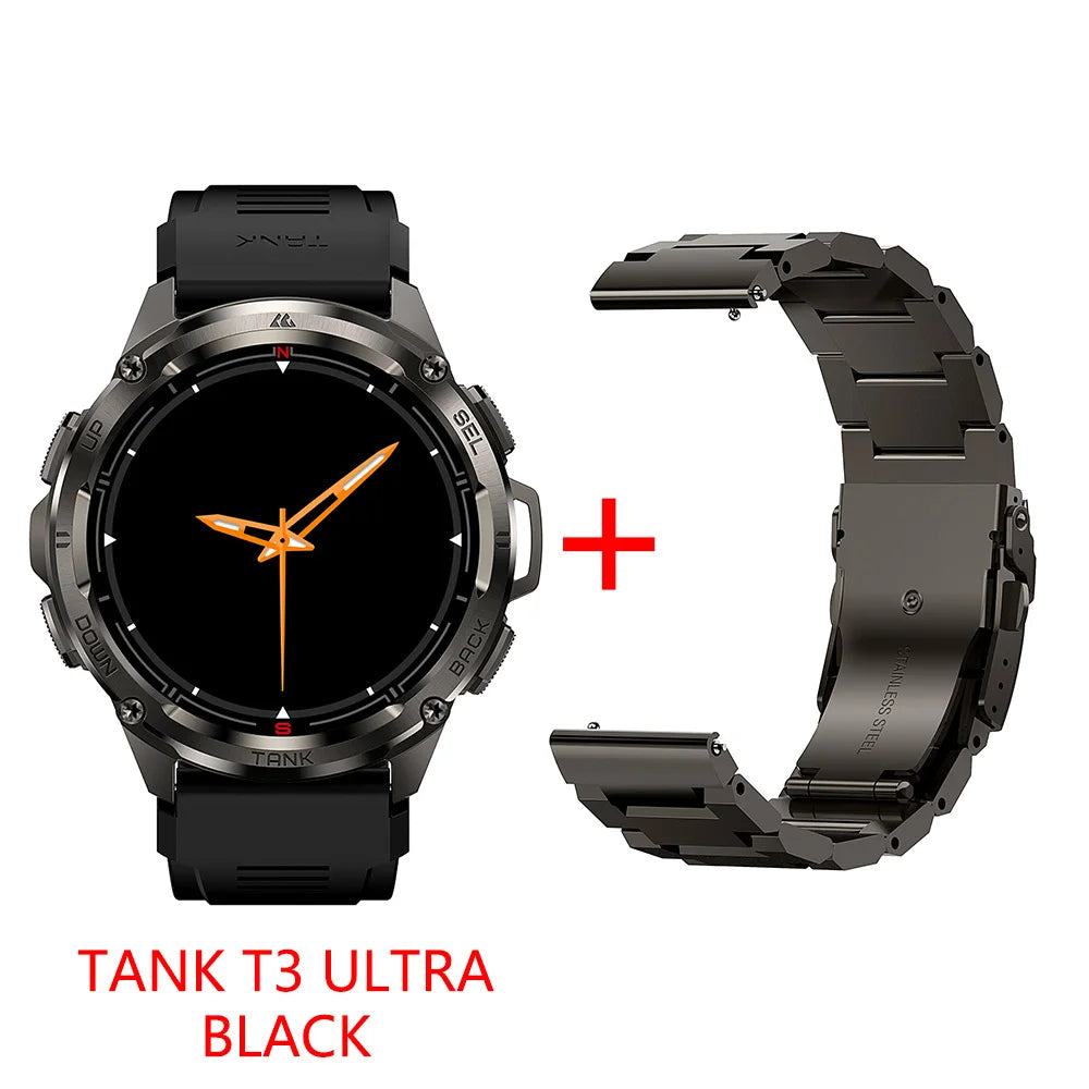 2025 New Kospet Tank T3 Ultra GPS Smart Watches for Men and Women Waterproof Electronic Fitness Digital Bluetooth Watches