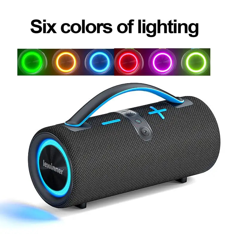 Lewinner Portable Wireless Speaker with 60W Deep Bass