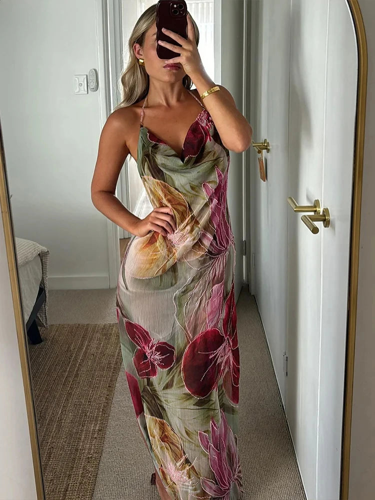 Autumn Junior Ankle Length Backless High Street Dress