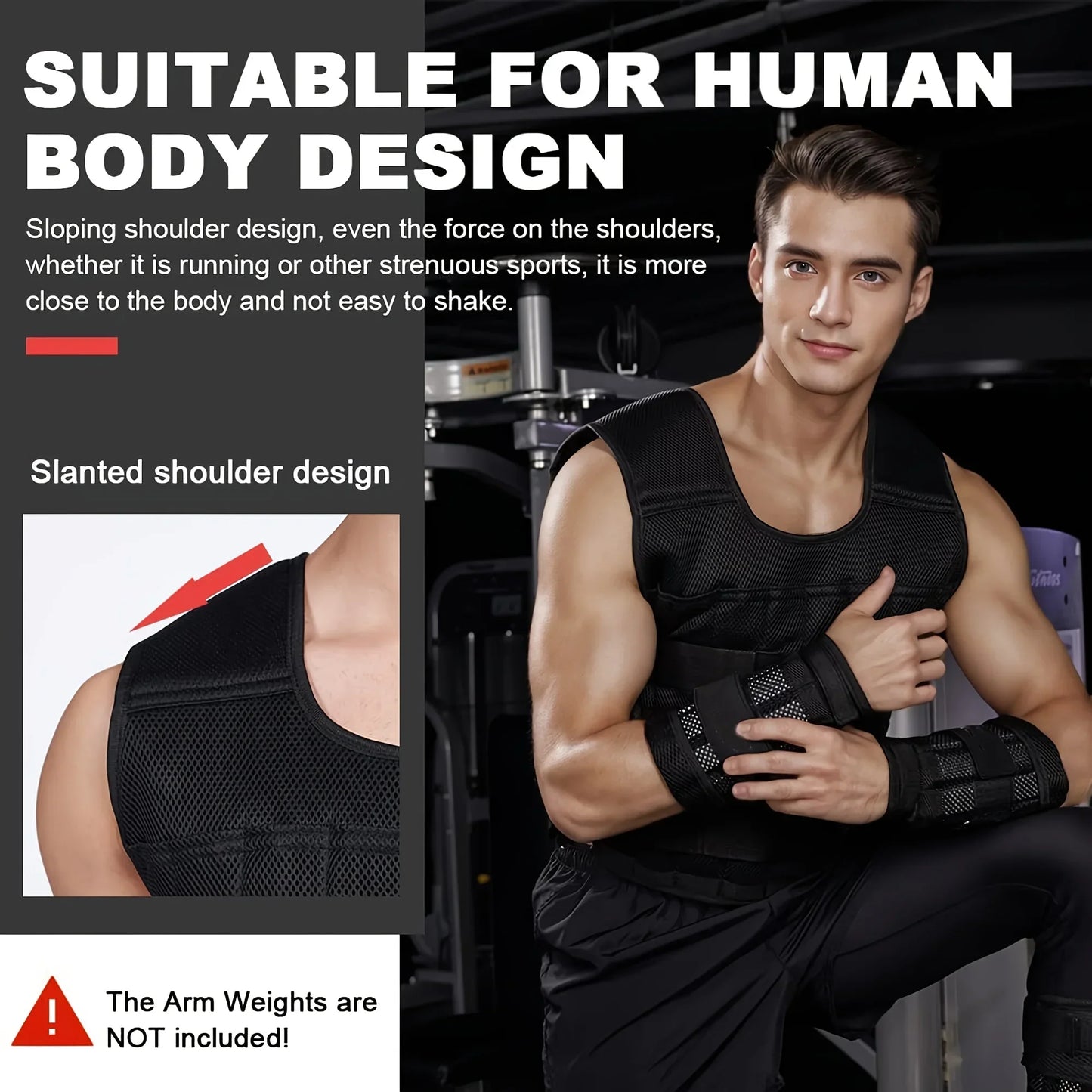 Adjustable Weight Vest and Ankle Weights for Fitness Training