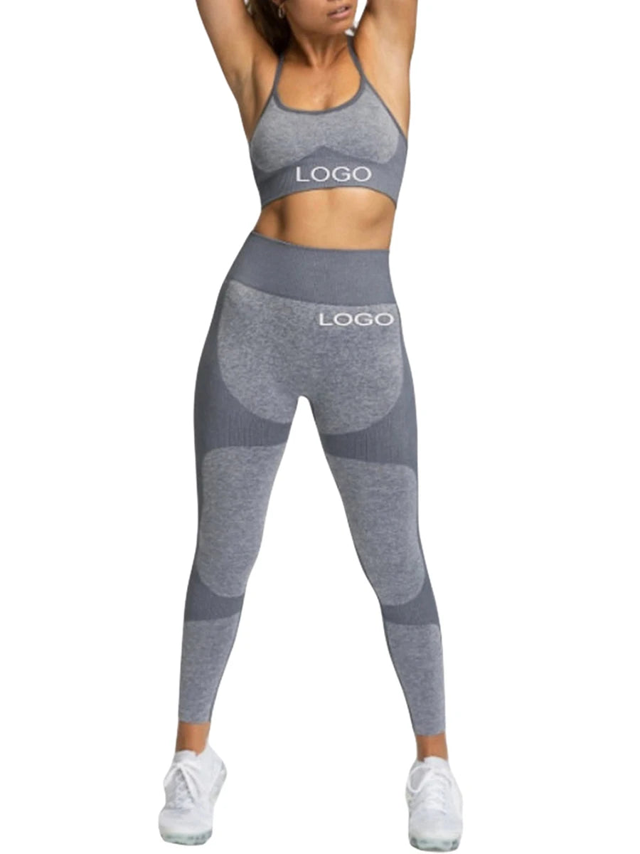 Womens Sleeveless Crop Top and High Waist Leggings Set