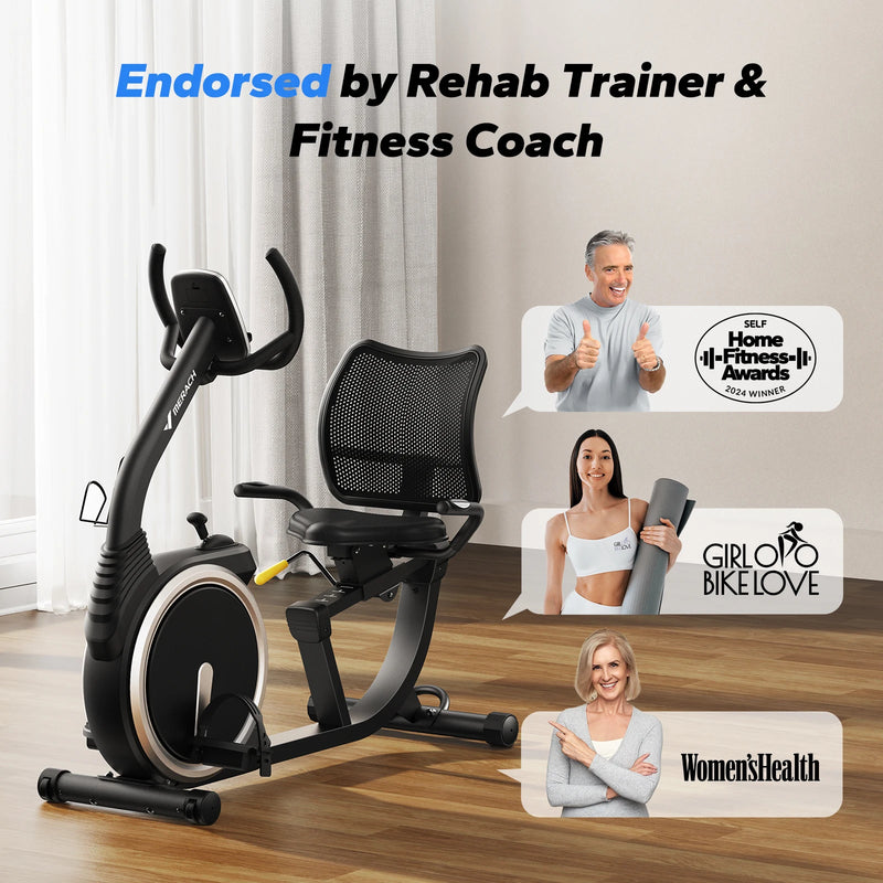 MERACH Recumbent Exercise Bike High-end for Home Light Commercial Bikes for Seniors Adult Magnetic Stationary Heart Rate Handle