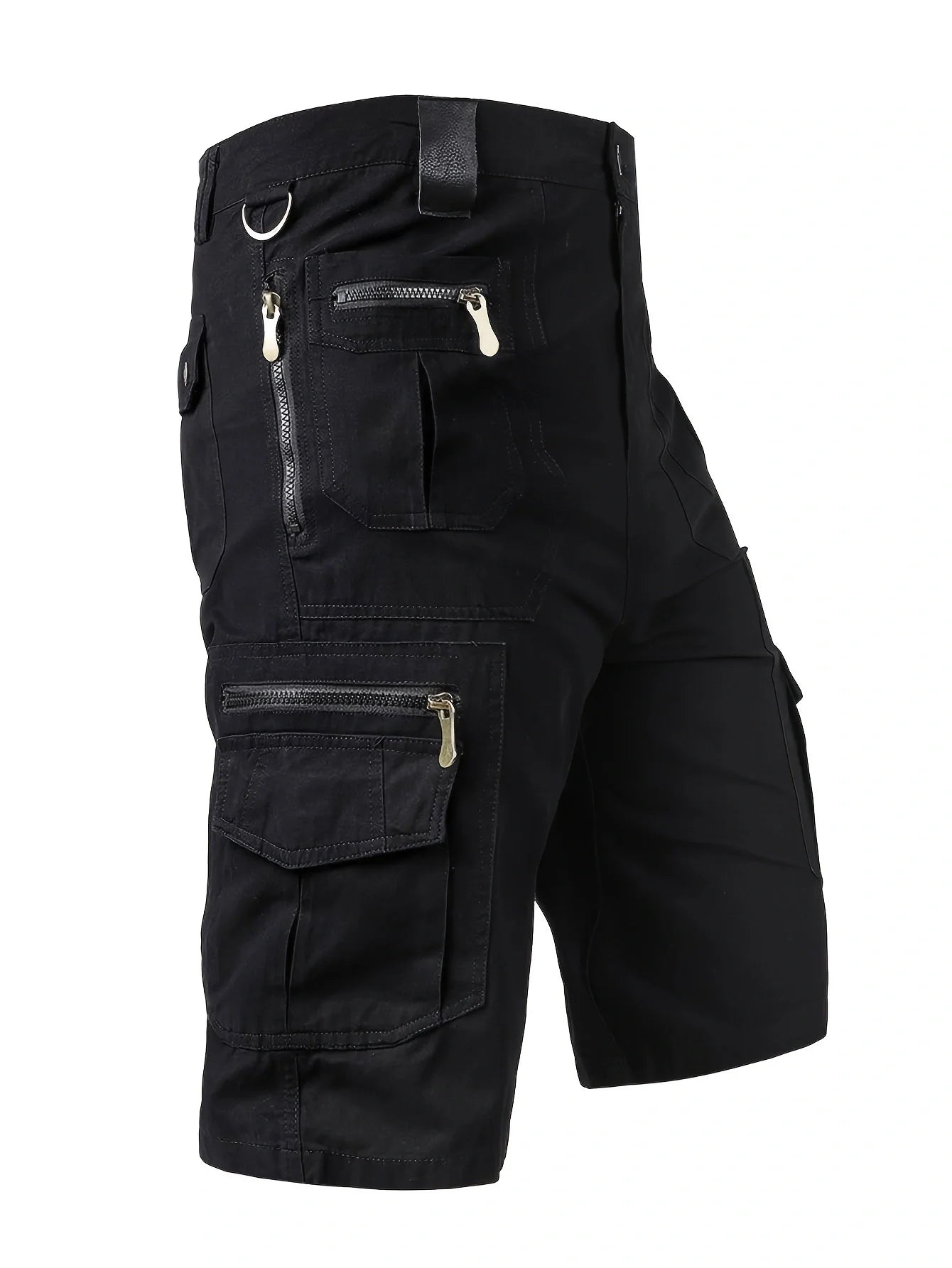 Men's Plus Size Summer Cotton Cargo Capris for Outdoors
