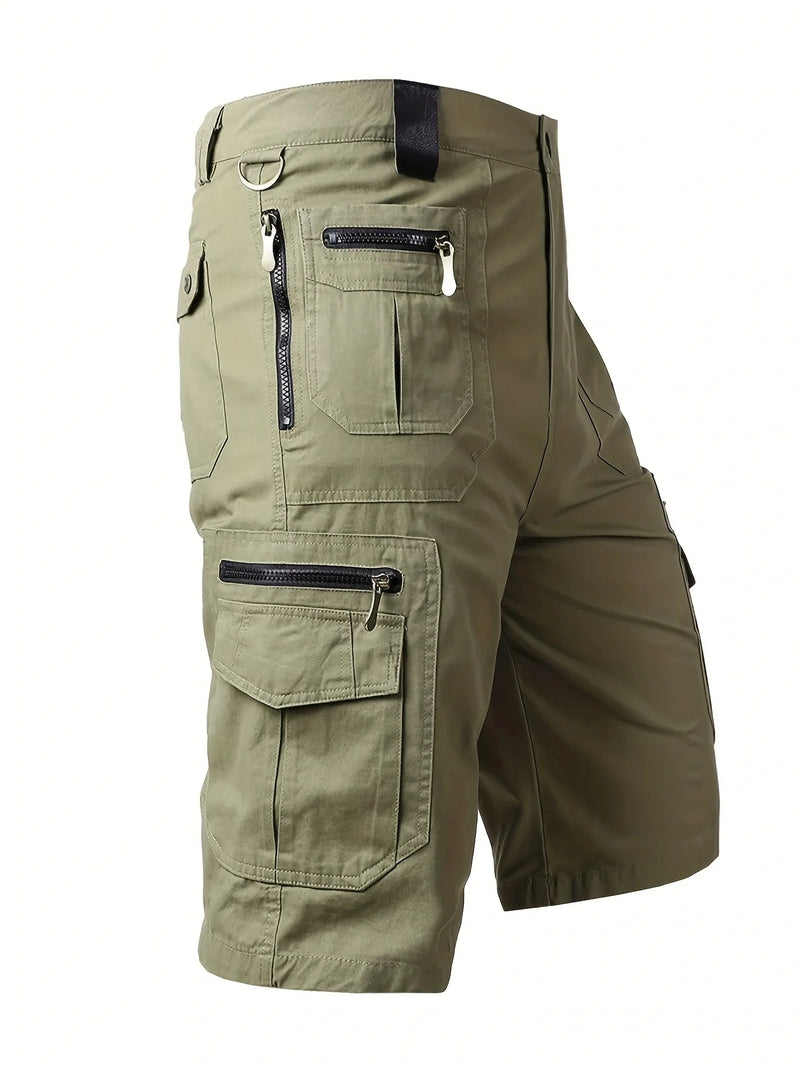 Men's Plus Size Summer Cotton Cargo Capris for Outdoors
