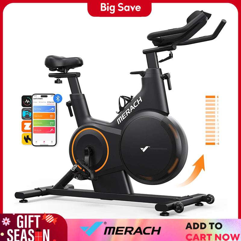 MERACH Smart Magnetic Exercise Bike for Home Workouts