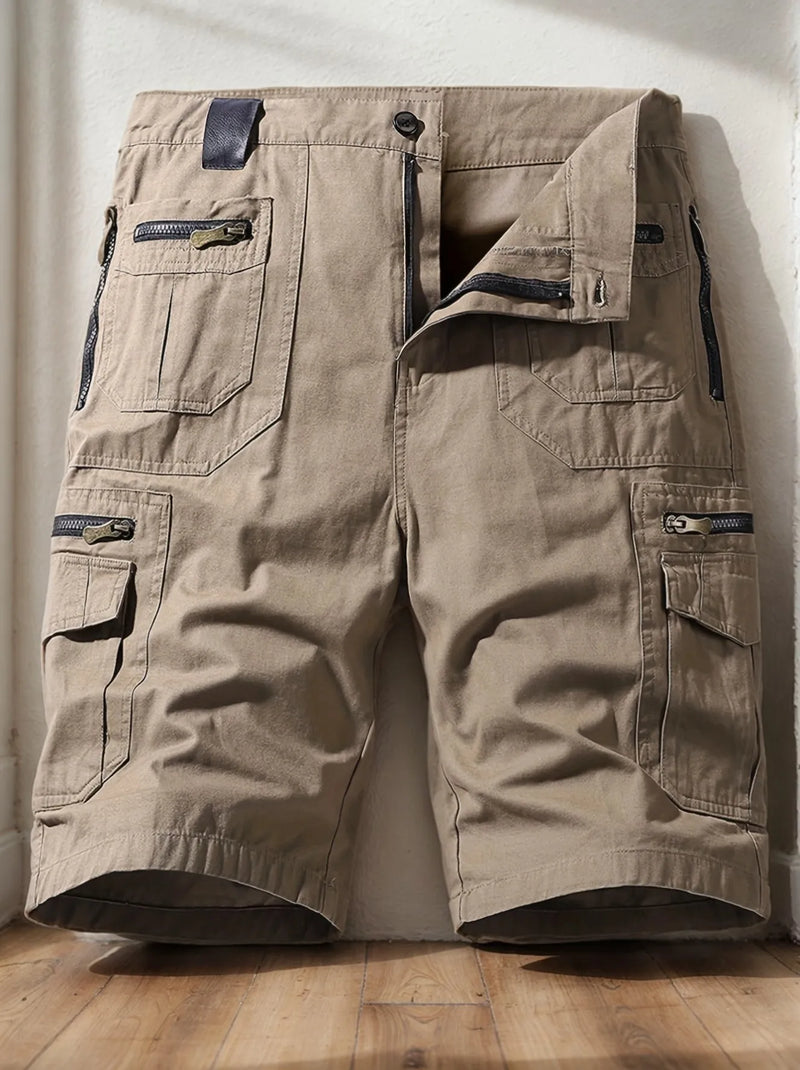 Men's Plus Size Summer Cotton Cargo Capris for Outdoors