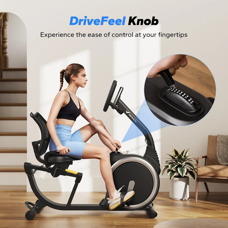MERACH Recumbent Exercise Bike High-end for Home Light Commercial Bikes for Seniors Adult Magnetic Stationary Heart Rate Handle