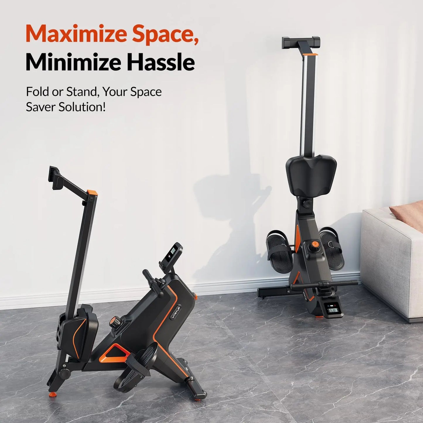UTRYUP Foldable Magnetic Rowing Machine with 16 Levels