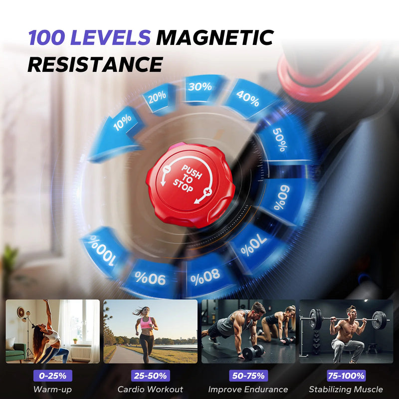 MERACH Exercise Bike S38 Indoor Cycling Magnetic Resistance Exclusive App 300lbs Capacity Comfortable Seat for Home&Weight Loss