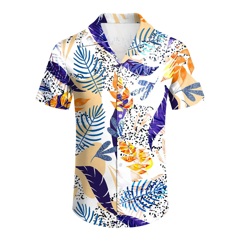 Men's 3D Coconut Tree Print Casual Shirt and Shorts Set