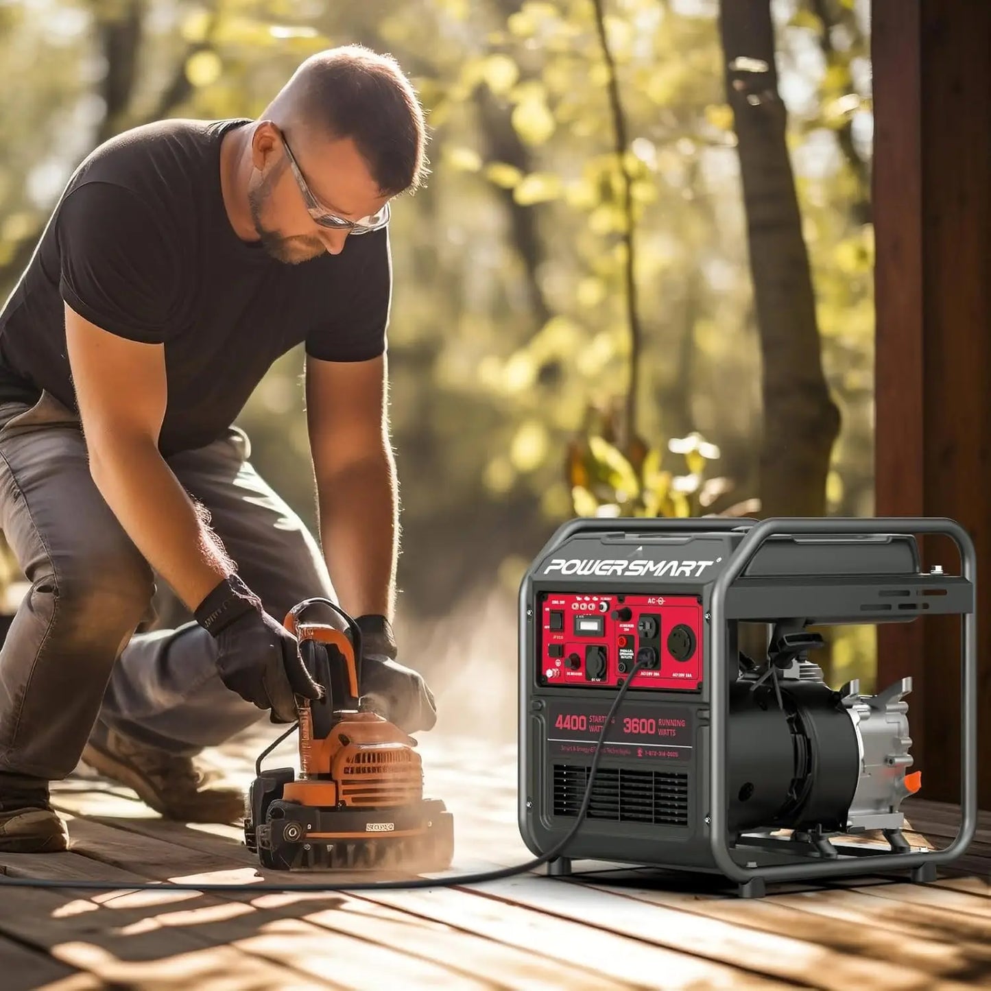 4400 Watt Gas Powered Portable Generator for RV and Home