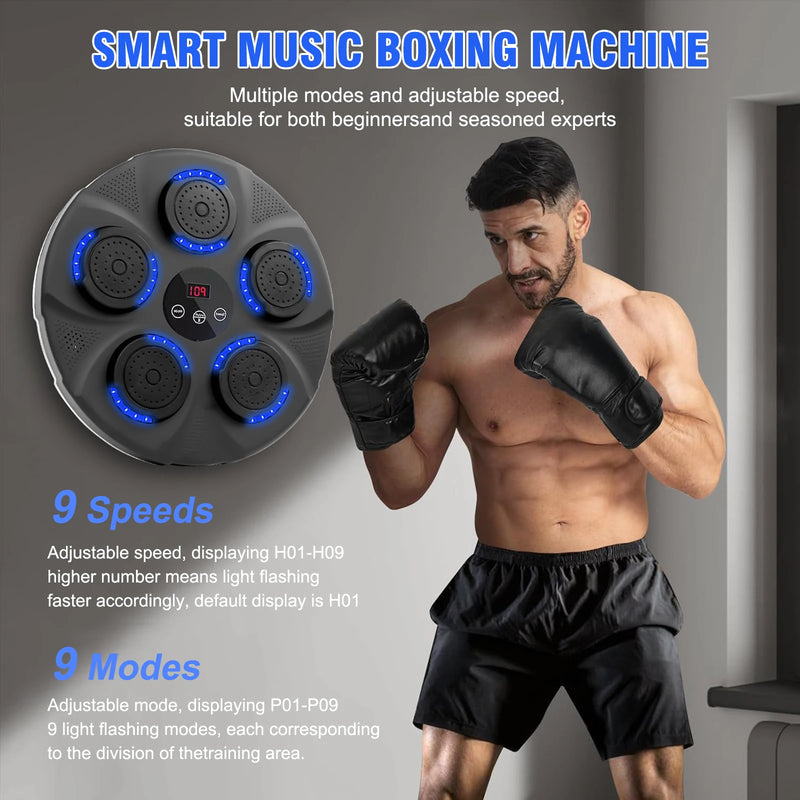 Smart Music Boxing Trainer Wall Mounted Bluetooth Target