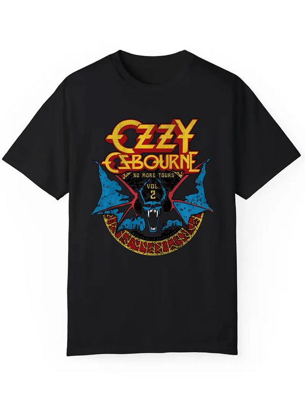 Vibrant T Shirt Vibrant OZZY CORBURNE Graphic Men Casual Summer T Shirt Black Polyester, Round Neck Machine Washable