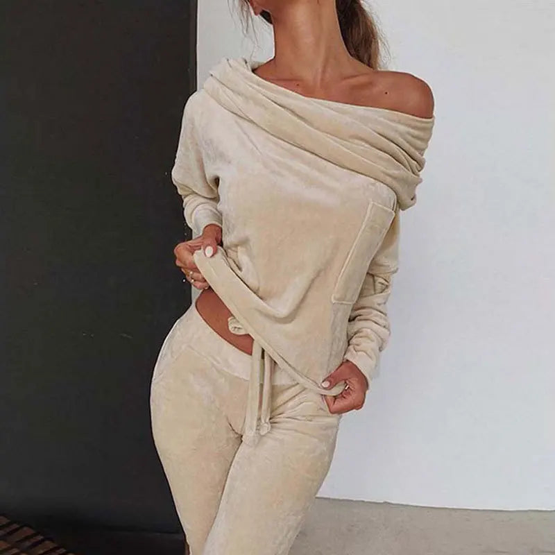Spring Women's Zip Up Hoodie and Jogging Set