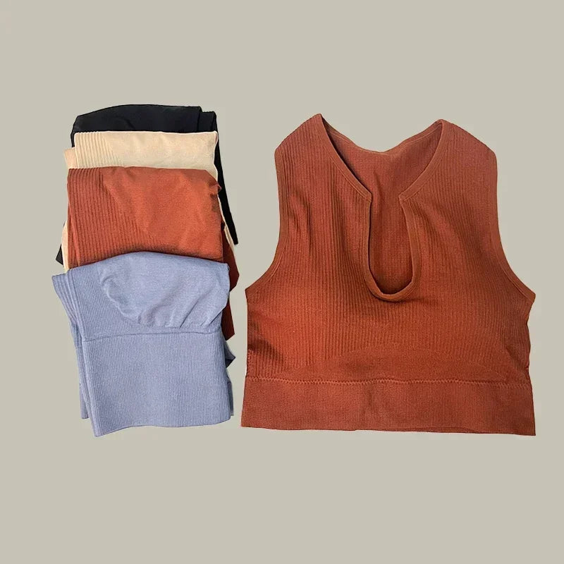 Women Yoga Set Seamless High Waist Leggings Sports Bra