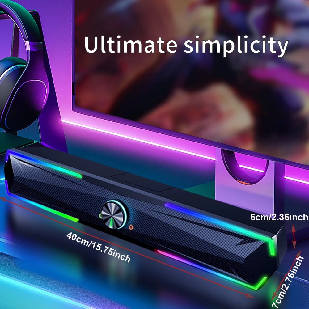 4D Bluetooth Soundbar Stereo Speaker for Laptop and PC