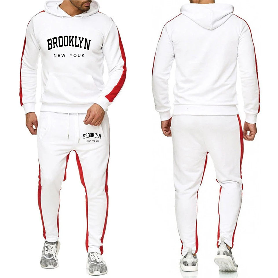 Men's Two Piece Tracksuit Set for Casual Outdoor Wear