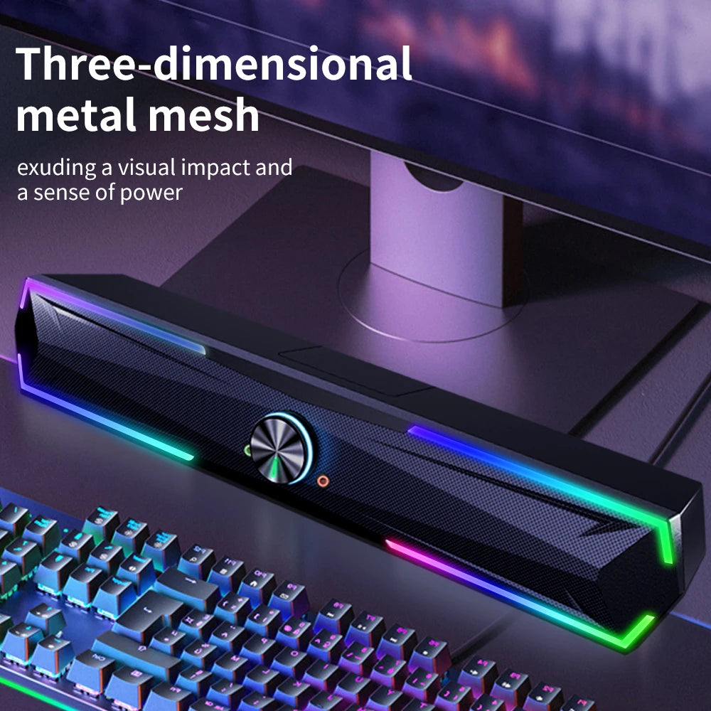 4D Bluetooth Soundbar Stereo Speaker for Laptop and PC