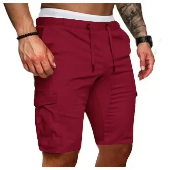 Mens Casual Travel Shorts Polyester Knit For Daily Wear