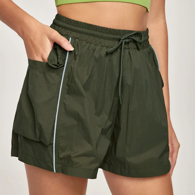 Vitalinovo Women's High Waisted 2 in 1 Running Shorts