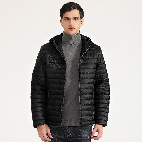 COUTUDI Lightweight Puffer Down Jackets for Men, Warm Parka, Windproof Coat, Casual Outerwear, Autumn and Winter Fashion Jacket