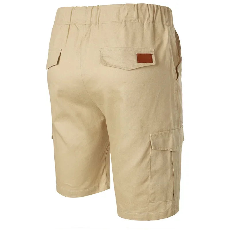 Mens Casual Travel Shorts Polyester Knit For Daily Wear