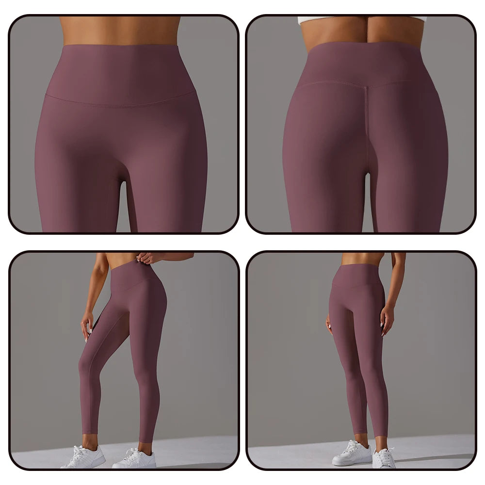 Una-Shop Elastic Waist Leggings Woman Fitness Sports Push Up Tights Quick Drying Yoga Pants Sportswear for Gym Workout Clothes