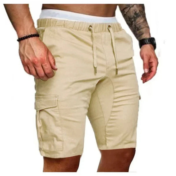 Mens Casual Travel Shorts Polyester Knit For Daily Wear