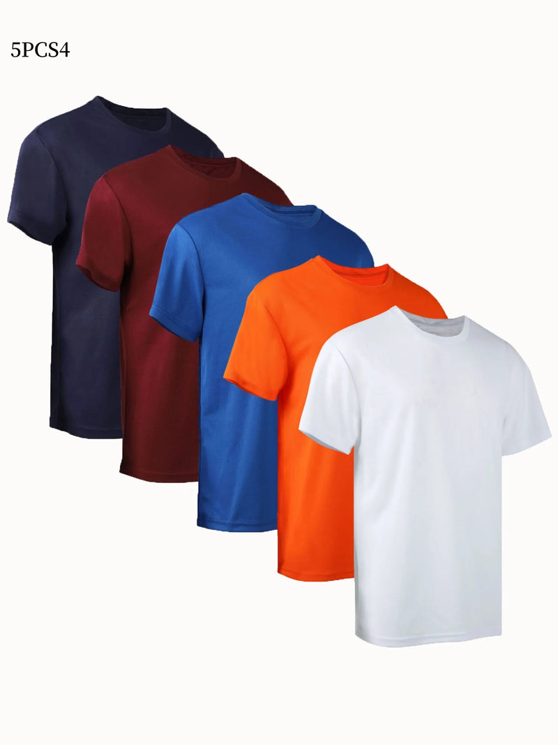 Mens Summer Quick Dry Short Sleeve Breathable Top Versatile