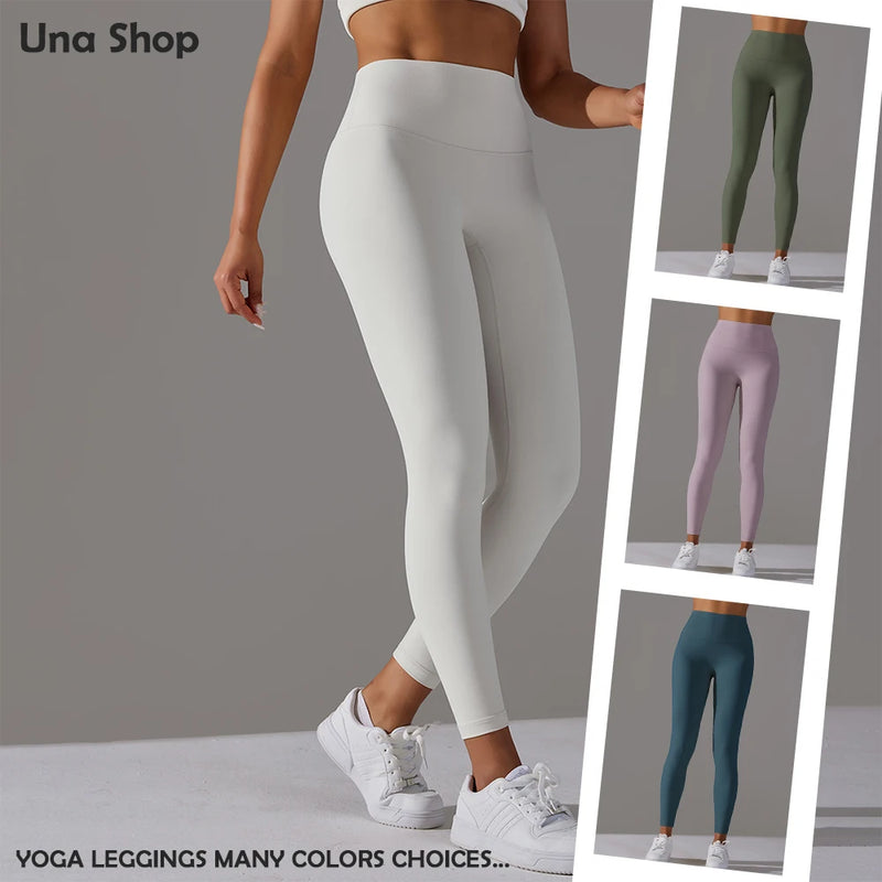 Una-Shop Elastic Waist Leggings Woman Fitness Sports Push Up Tights Quick Drying Yoga Pants Sportswear for Gym Workout Clothes