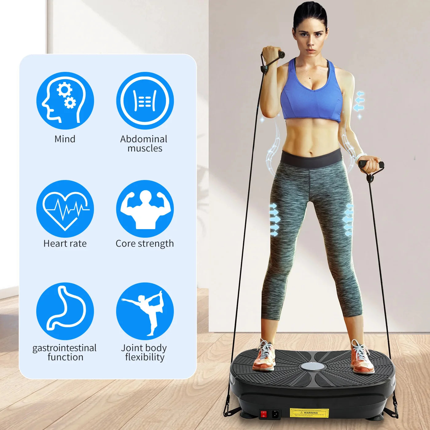 Vibration Plate Exercise Machine for Whole Body Fitness