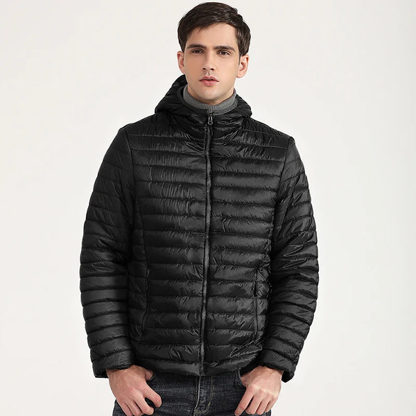 COUTUDI Lightweight Puffer Down Jackets for Men, Warm Parka, Windproof Coat, Casual Outerwear, Autumn and Winter Fashion Jacket