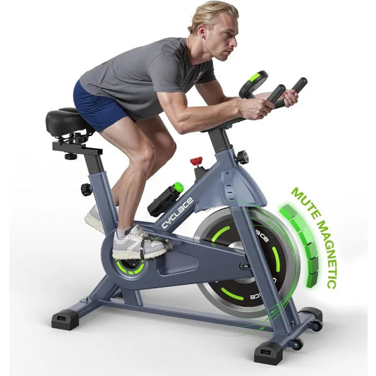 Cyclace Exercise Bike, Indoor Cycling Bike Stationary, Low Noise, 300lbs Weight Capacity,Magnetic Pro