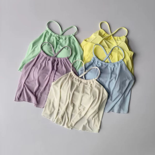 Women Mesh Sports Vest Yoga Tank Top Cross Straps Sexy