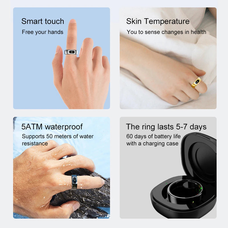 Smart Ring R08 Waterproof Fitness Tracker for Men and Women