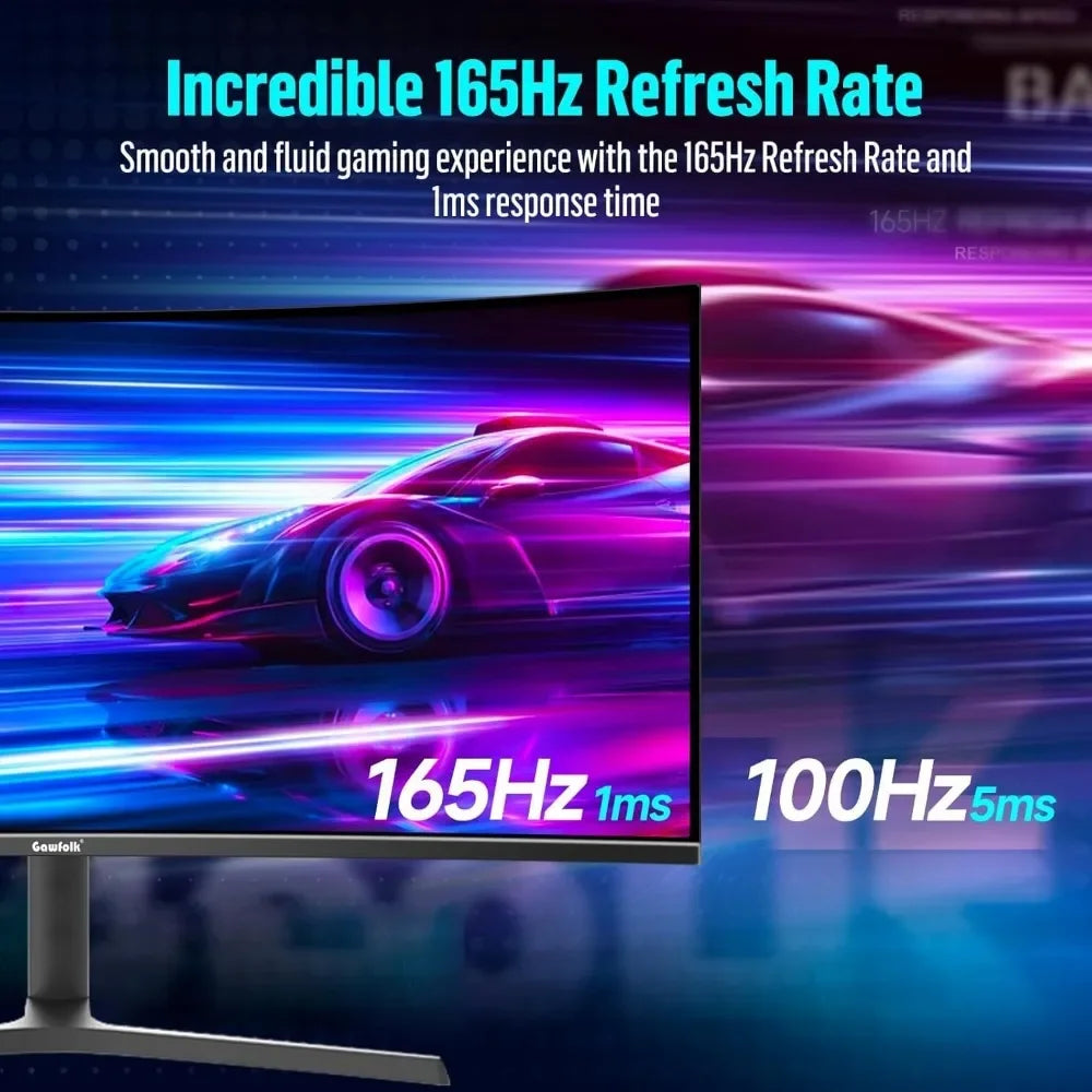 recommend.34 Inch Ultrawide Curved Gaming Monitor, 1500R PC Screen 165hz UWQHD 3440x1440, Curved Computer Screen with FreeSync