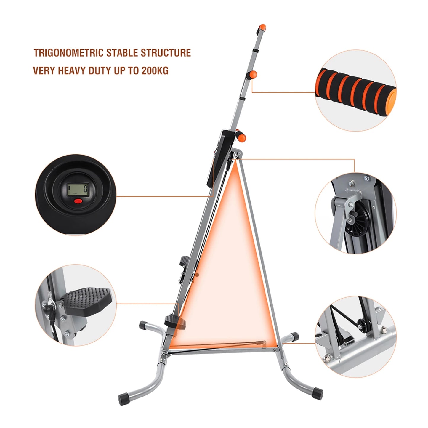 Heavy Duty Vertical Climber Fitness Stepper for Home Workouts