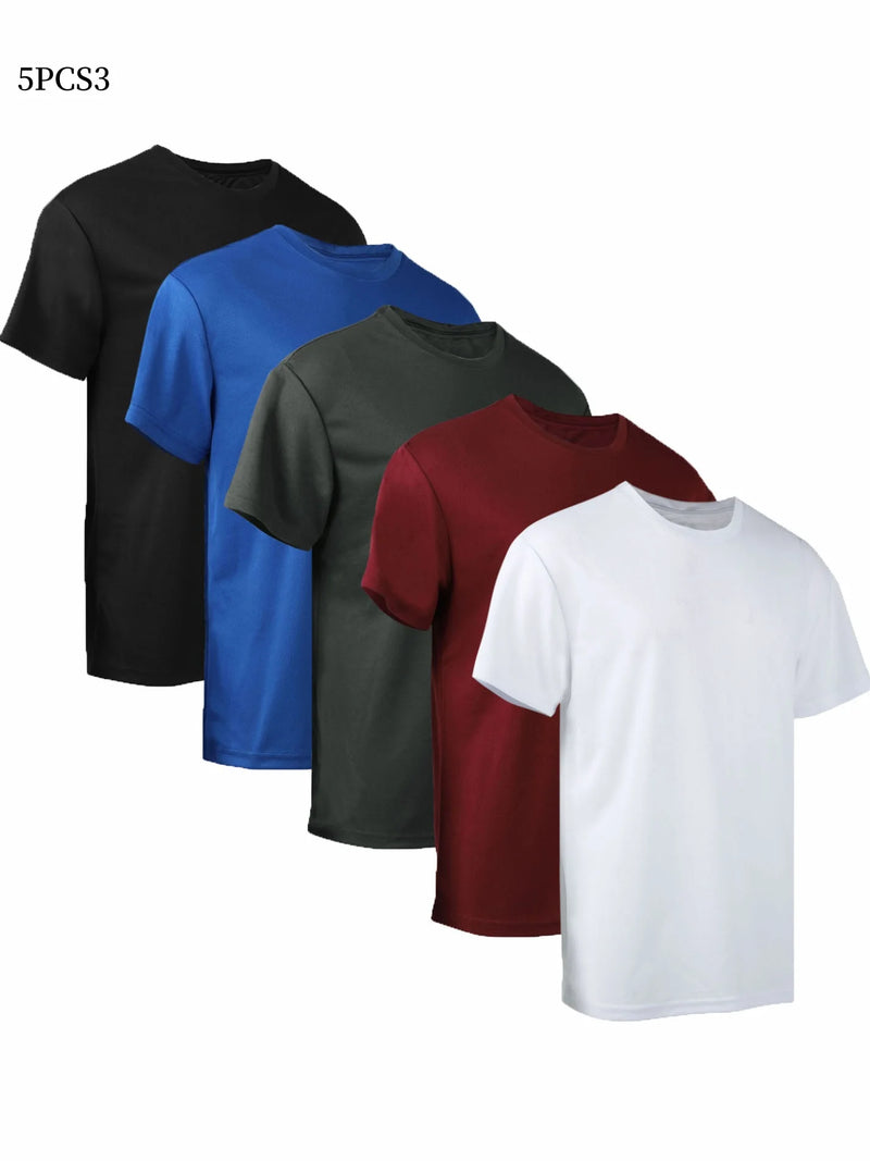 Mens Summer Quick Dry Short Sleeve Breathable Top Versatile