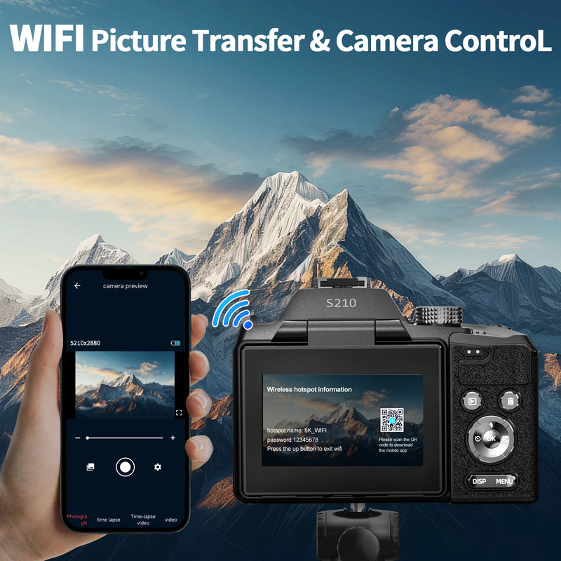 NBD 5K 64MP Digital Camera With 16X Optical Zoom