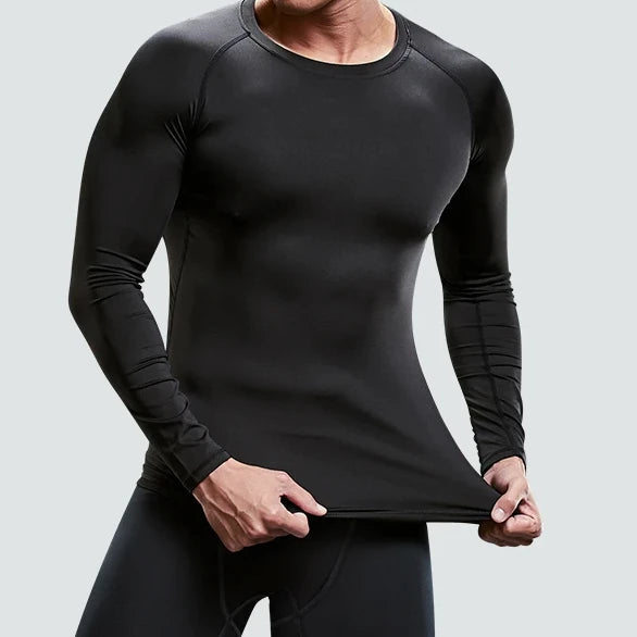 Men's Quick-Drying Long-Sleeved Sports Underwear Suit for Football Basketball Ski Training All Seasons