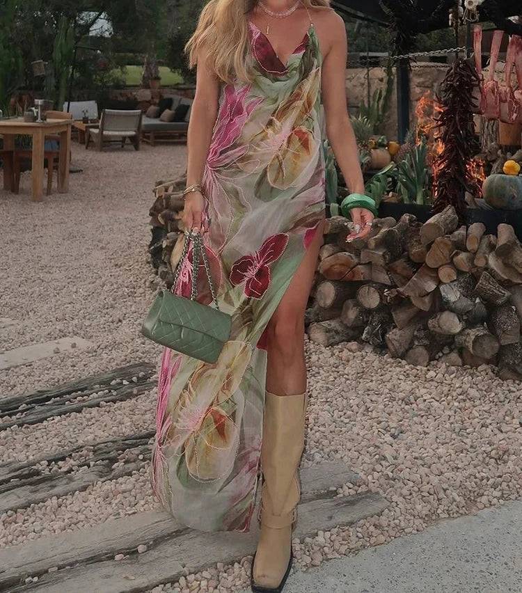Autumn Junior Ankle Length Backless High Street Dress
