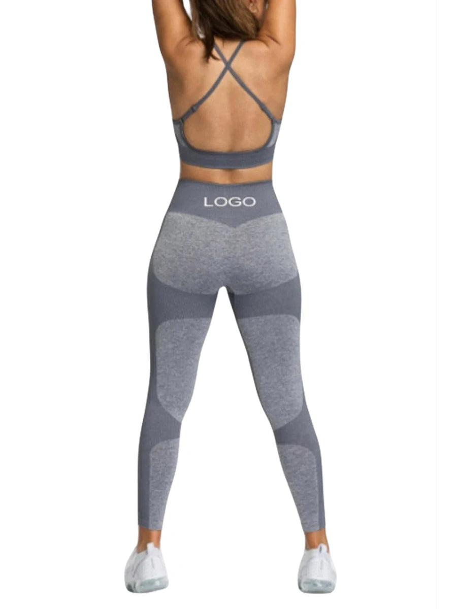 Womens Sleeveless Crop Top and High Waist Leggings Set