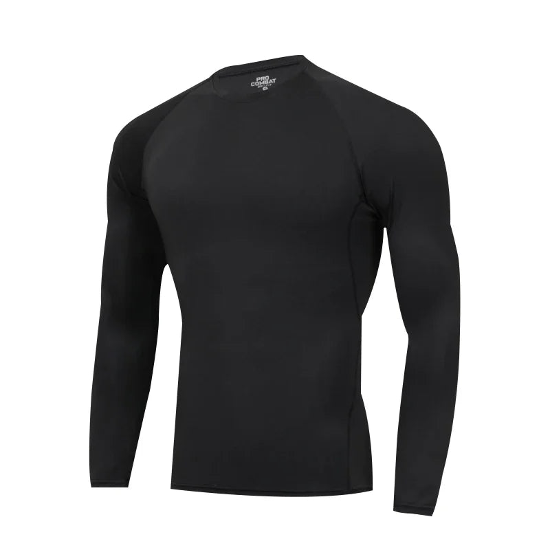 Men's Quick-Drying Long-Sleeved Sports Underwear Suit for Football Basketball Ski Training All Seasons
