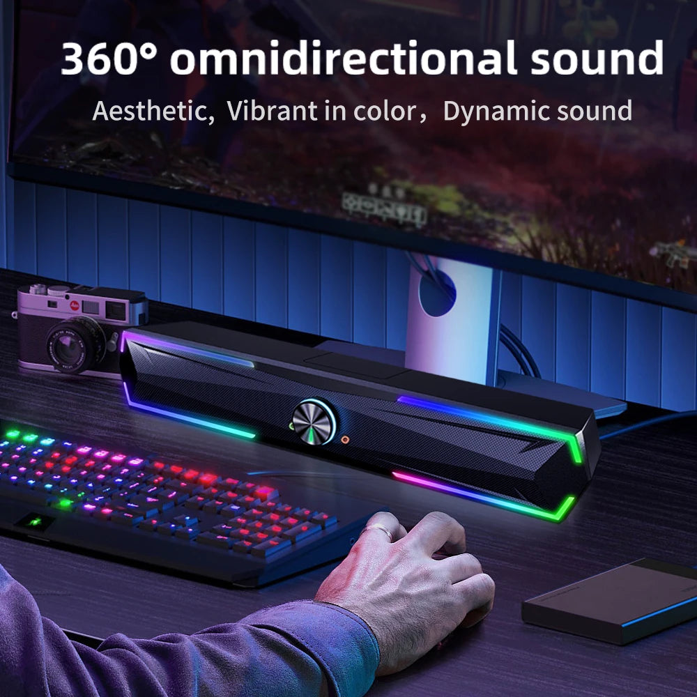 4D Bluetooth Soundbar Stereo Speaker for Laptop and PC