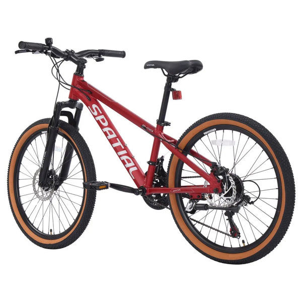 SPATIAL 24 Inch Mountain Bike, Teenager MTB with 21 Speed,High-Tensile Aluminum Frame,Dual Disc Brake, Adult Hardtail Bicycle
