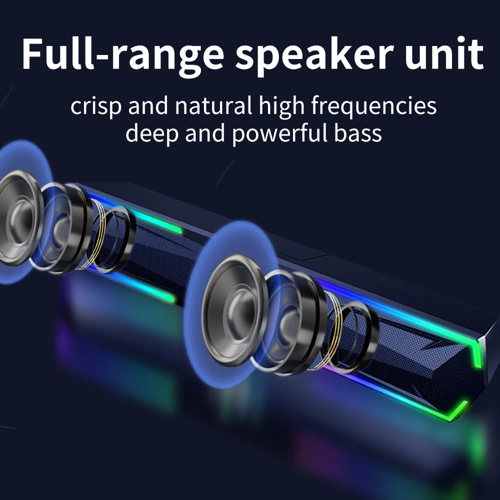 4D Bluetooth Soundbar Stereo Speaker for Laptop and PC