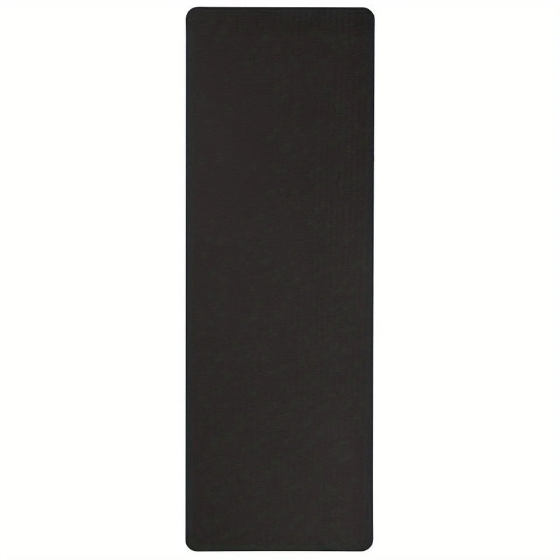 Lightweight Black Yoga Mat for Stretching and Sports